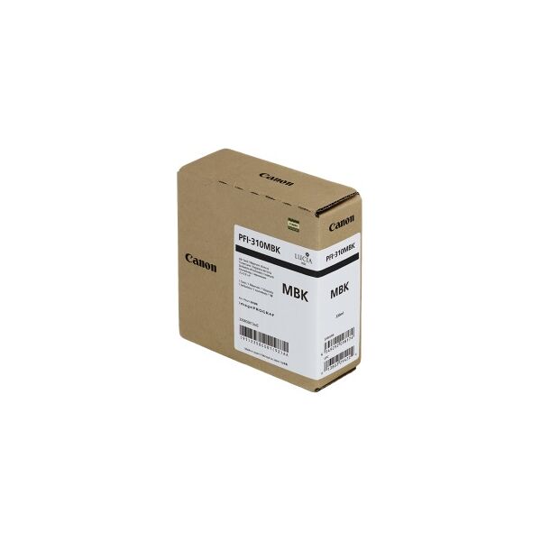 canon cartuccia d'inchiostro nero pfi-310mbk 2358c001 330ml originale