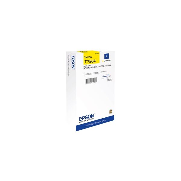 epson cartuccia d'inchiostro giallo c13t756440 t7564 1500 copie 14ml originale