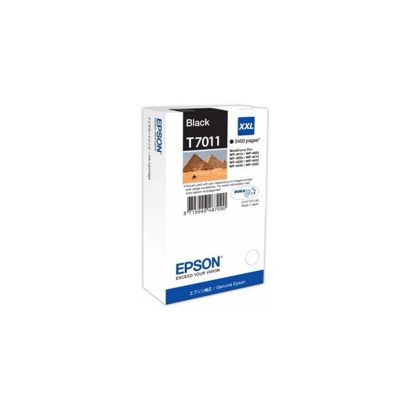 epson cartuccia d'inchiostro nero c13t70114010 t7011 xxl 3400 copie xxl originale