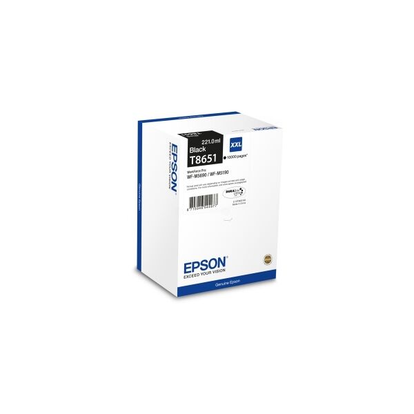 epson cartuccia d'inchiostro nero c13t865140 t8651 xxl 10000 copie 221ml xxl originale