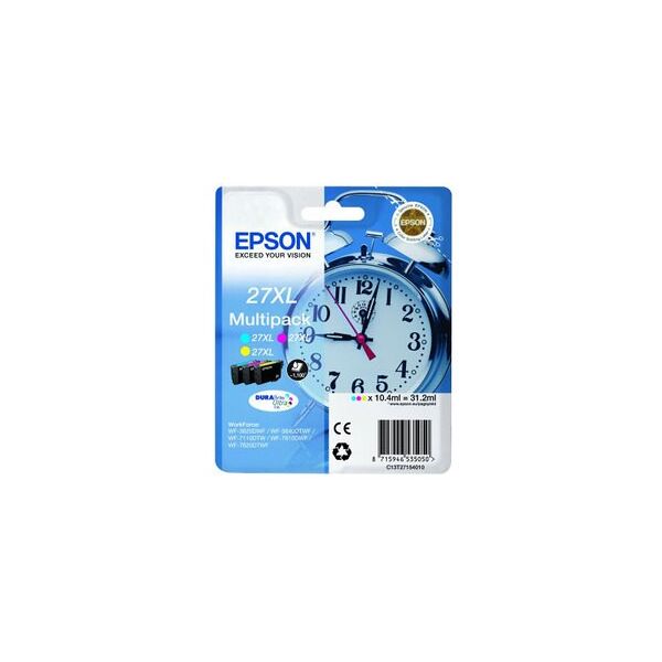 epson multipack ciano / magenta / giallo c13t27154012 27 xl 3 cartucce colore: t2712 + t27 originale