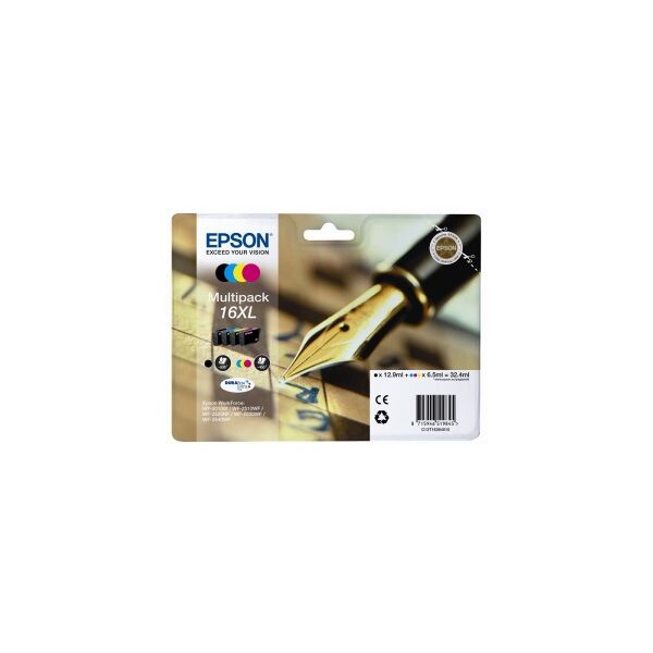 epson multipack nero / ciano / magenta / giallo c13t16364012 16 xl 4 cartucce d'inchistro  originale