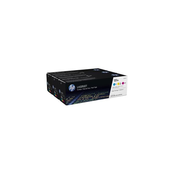 hp multipack ciano / magenta / giallo u0sl1am 131a cf211a + cf212a + cf213a originale