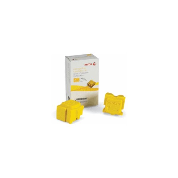 xerox colorstix giallo 108r00933 colorqube 8570 4400 copie solid ink, pacco con 2 pezzi originale