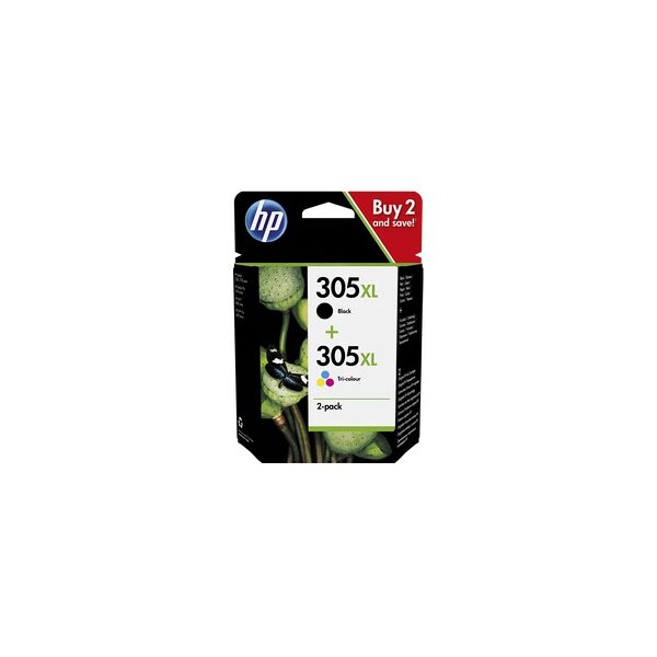 hp multipack nero / differenti colori 6za94ae mcvp 305 xl originale