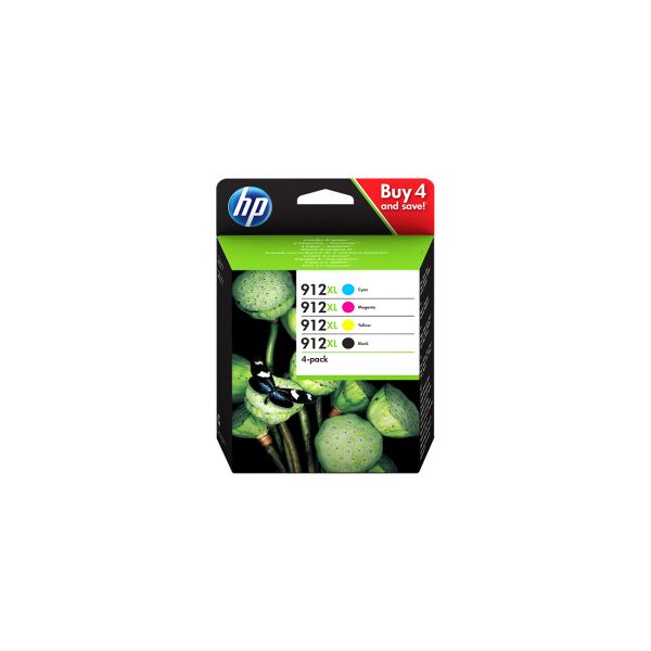 hp multipack nero / ciano / magenta / giallo 3yp34ae mcvp 912 xl originale