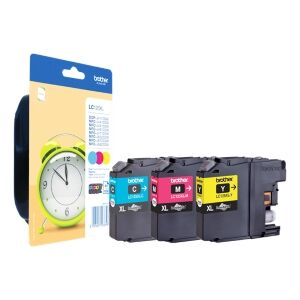 Brother MULTIPACK CIANO / MAGENTA / GIALLO LC-125XL LC125XLRBWBPDR 3 CARTUCCE D'INCHIOSTRO ORIGINALE