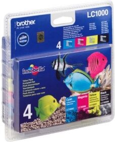 Brother Multipack Nero / Ciano / Magenta / Giallo Lc-1000 Lc1000Valbpdr Confezione Multi:  Originale