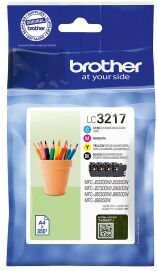 Brother Multipack Nero / Ciano / Magenta / Giallo Lc-3217 Lc3217Valdr Originale