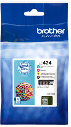 Brother Multipack Nero / Ciano / Magenta / Giallo Lc-424 Lc424Val 3000 Copie Originale