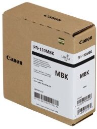 Canon cartuccia d'inchiostro nero pfi-110mbk 2363c001 160ml originale