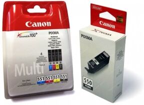 Canon multipack nero / ciano / magenta / giallo / grigio pgi-550+cli-551 6496b005 6 cartuc originale