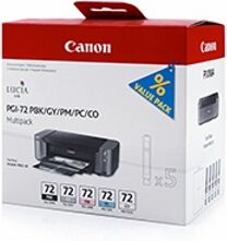 Canon multipack nero / magenta / ciano / grigio / trasparente pgi-72 6403b007 5 cartucce p originale