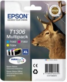 Epson Multipack Ciano / Magenta / Giallo C13T13064012 T1306 3 Cartucce D'Inchiostro: T1302 Originale