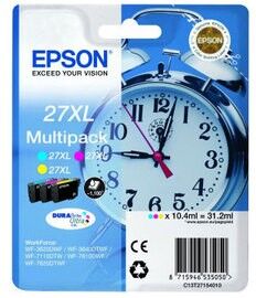 Epson MULTIPACK CIANO / MAGENTA / GIALLO C13T27154012 27 XL 3 CARTUCCE COLORE: T2712 + T27 ORIGINALE