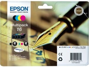 Epson MULTIPACK NERO / CIANO / MAGENTA / GIALLO C13T16264012 16 4 CARTUCCE D'INCHIOSTRO: T ORIGINALE