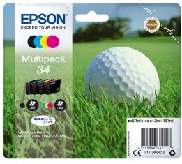 Epson Multipack Nero / Ciano / Magenta / Giallo C13T34664010 34 Originale