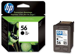 HP cartuccia d'inchiostro nero c6656ae 56 520 copie 19ml originale