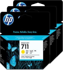 HP MULTIPACK GIALLO CZ136A 711 3-PACK 29 ML ORIGINALE