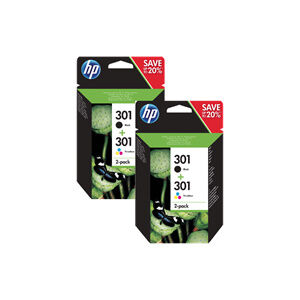 HP multipack nero / differenti colori 2x n9j72ae 301 promo-pack originale