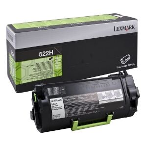 Lexmark toner nero 522h 52d2h00 25000 copie cartuccia di stampa riutilizzabile originale