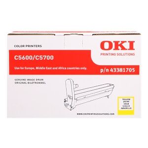 Oki TAMBURO GIALLO 43381705 C5600/5700 20000 COPIE ORIGINALE