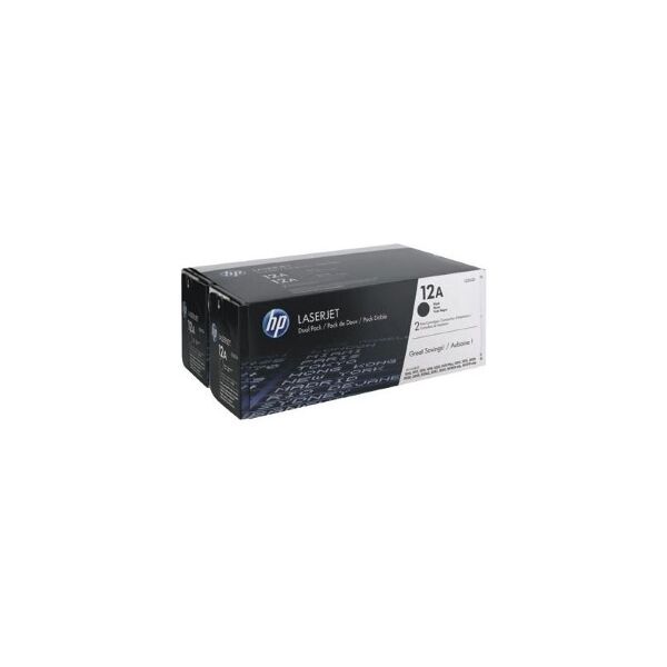 hp multipack nero q2612ad 12a confezione doppia a 2.000 p. originale