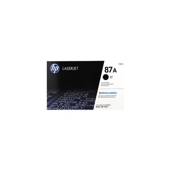 hp toner nero cf287a 87a 8550 copie capacita  standard originale