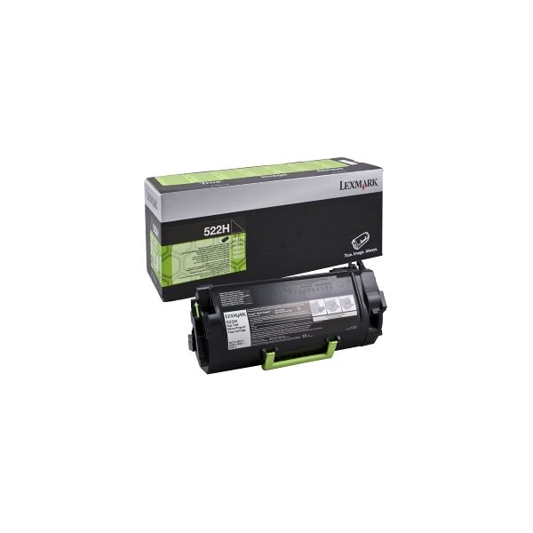 lexmark toner nero 522h 52d2h00 25000 copie cartuccia di stampa riutilizzabile originale