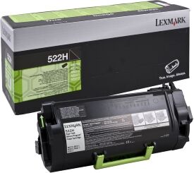 Lexmark toner nero 522h 52d2h00 25000 copie cartuccia di stampa riutilizzabile originale