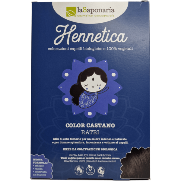 la saponaria hennetica tinta vegetale castano scuro ratri 100 gr