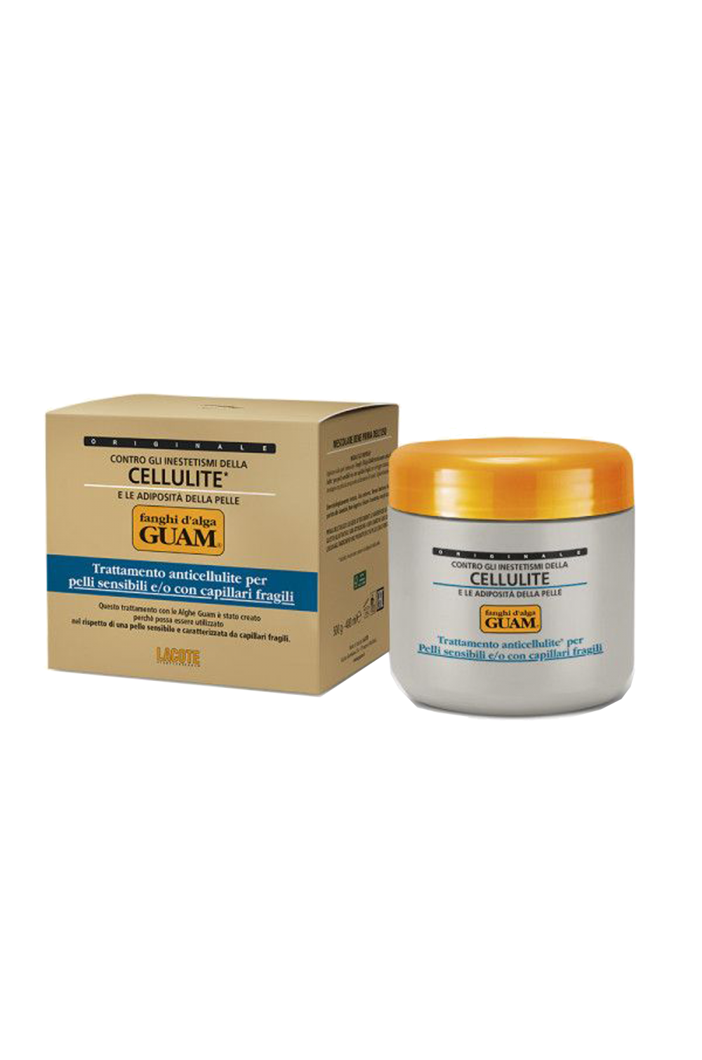 fanghi d'alga guam cellulite pelli sensibili capillari fragili 500 gr anticellulite