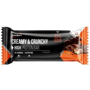 EthicSport Creamy & Crunchy High Protein Bar Barrette Proteiche 32% Box Gusto Cacao Nocciola