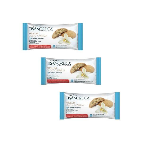 tisanoreica frollini 3 x 30 gr gusto vaniglia high protein