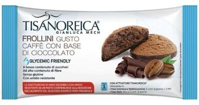 Tisanoreica Frollini 50 gr Gusto Caffè con base di cioccolato