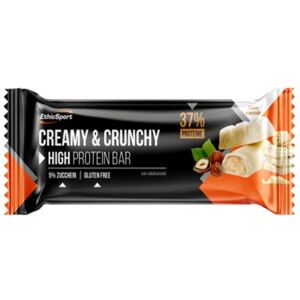 EthicSport Creamy & Crunchy High Protein Bar Barrette Proteiche 37% Gusto Bianco e Nocciola