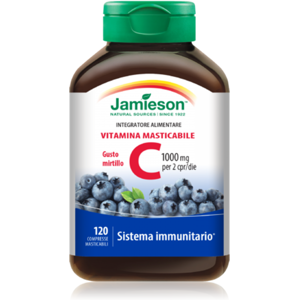 Jamieson Vitamina C 1000 mg 120 cpr Masticabile Mirtillo