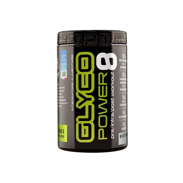 net integratori glyco power 8 pre intra post workout 430 gr gusto neutro