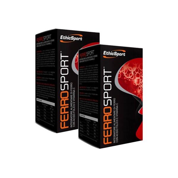 ethicsport ferrosport 2 x 30 compressse da 742 mg con acido folico e vitamina c