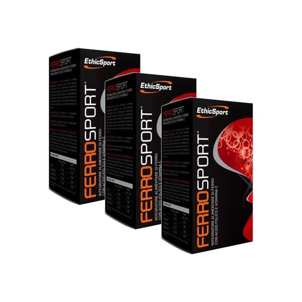 ethicsport ferrosport 3 x 30 compressse da 742 mg con acido folico e vitamina c