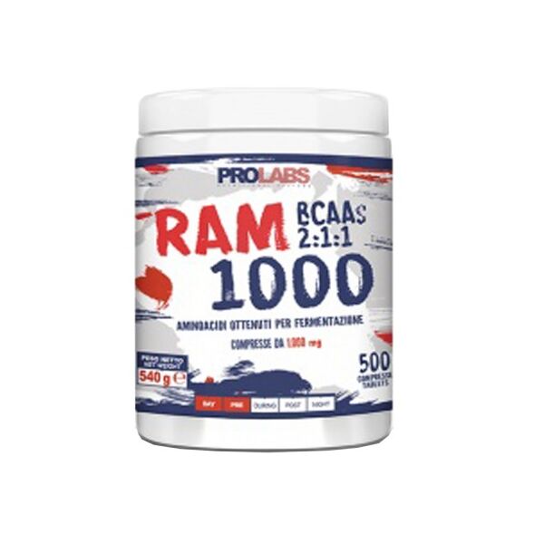prolabs ram 1000 500 compresse da 1g aminoacidi ramificati bcaa con vitamina b6