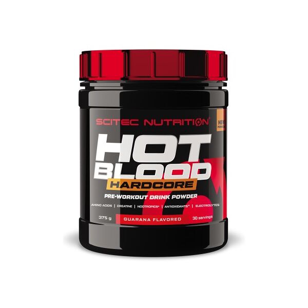 scitec nutrition hot blood 3.0 hardcore pre-workout 375 gr con creatina