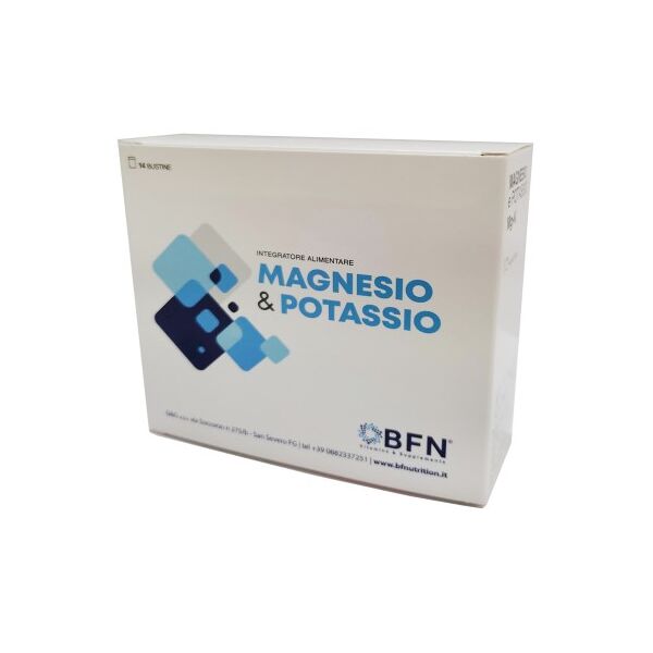 bfn magnesio e potassio mg-k 14 bustine integratore alimentare con vitamina c-e-b9.