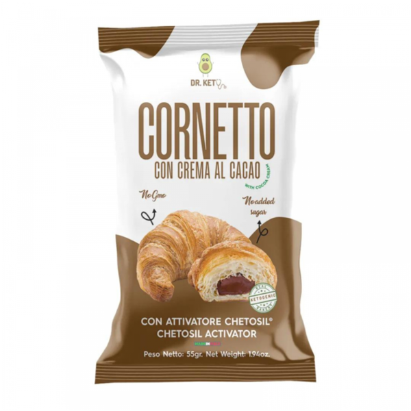 dr. keto cornetto con crema al cacao 1 x 45 gr