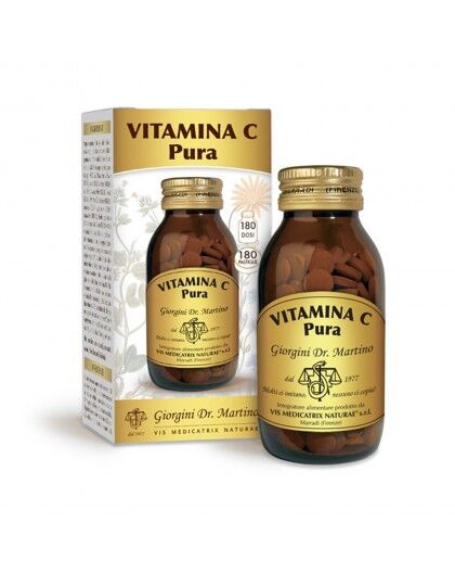 vitamina c pura 90 gr 180 pastilie dr. giorgini antiossidante stanchezza