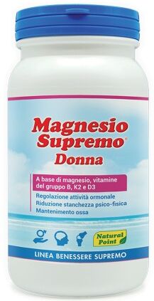 natural point magnesio supremo donna 150 gr con vit. b, k2 e d3