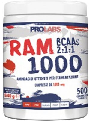 prolabs ram 1000 500 compresse da 1g aminoacidi ramificati bcaa con vitamina b6