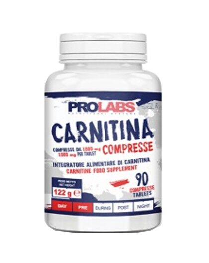 prolabs carnitina 90 compresse l-carnitina tartrato da 1 gr 1000 mg bruciagrassi