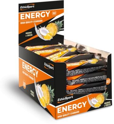 ethicsport energy barrette di carboidrati box 25 x 35 gr gusto ananas e cocco