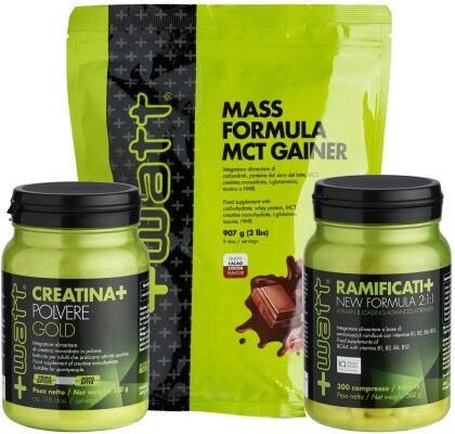 +watt kit massa muscolare mass formula + creatina + aminoacidi